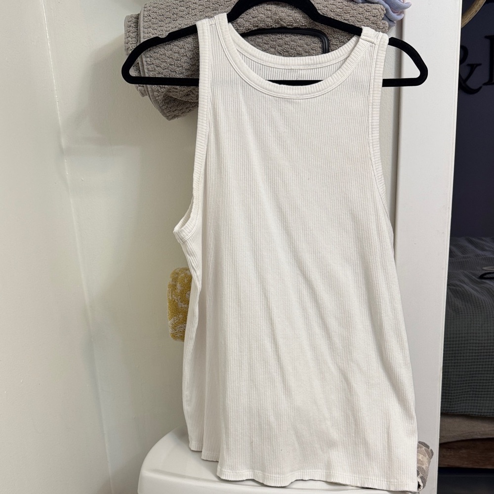 Maurices White Ribbed Tank Top